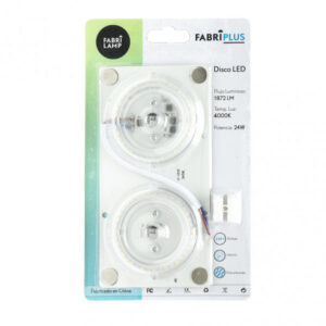 Disco Led 24w 4000k Placa Cuad.blanco 8x16x1 Cm 1872lm Magnetico