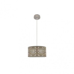 Colgante Katerina 1xe27 Niquel/madera Gris Regx30x30 cm