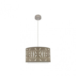 Colgante Katerina 1xe27 Niquel/madera Gris Regx40x40 cm