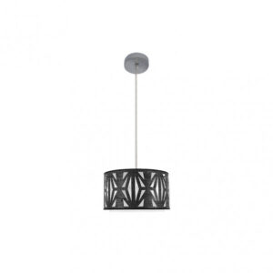 Colgante Katerina 1xe27 Cromo/madera Negra Regx30x30 cm