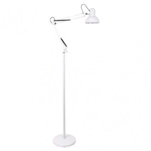 Flexo De Pie Articulable Rutilo 1xe27 Blanco 180x28x28 Cm