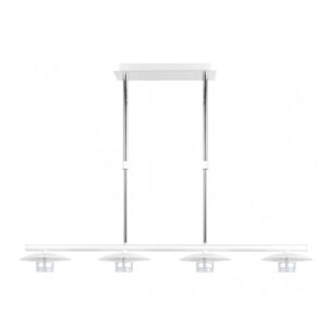 Lampara Ciudad Del Cabo 4l 24w 4000k  Blanco/plata Regx85x15 Cm 1920 Lm