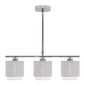 Lampara Kenya 3xe14 Gris/blanca Regx56x14 Cm