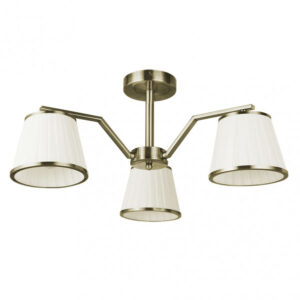Lampara Trebol 3xe14 Cuero Pant.beis 24x56x56 Cm