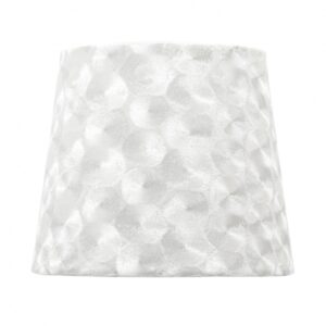Pantalla Fatima E27 40dx20dx28htejido Blanco Nacar