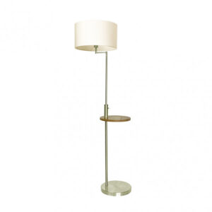 Pie De Salon Sirio C/mesa Y Conex.usb 1xe27 Cuero  C/ Pant Beig (164x40x40)(24x40x40) Cm