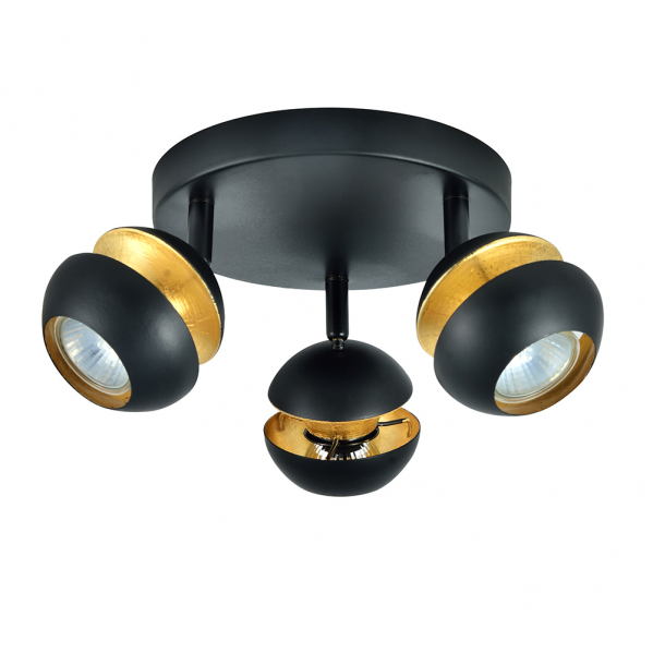 plafon-beethoven-3xgu10-negro-oro-14x22x22-cm