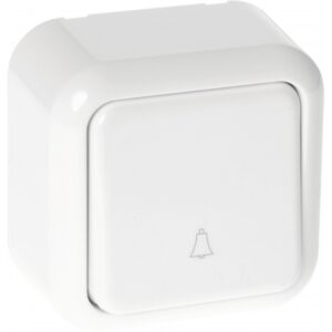 Pulsador Timbre  Ancient Blanco 6x6x3 Cm