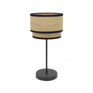 Sobremesa Alto Roque 1xe27 Natural/negro 60x30x30 Cm