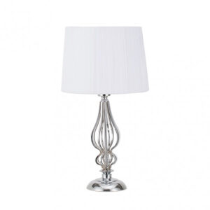 Sobremesa Cebrano 1xe27 Cromo C/pant Blanca 30x30x55 Cm