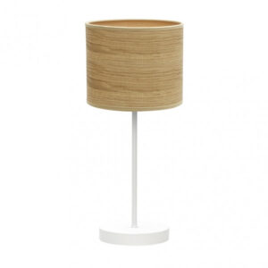 Sobremesa Jerte 1xe14  Blanco/madera Clara 42x17x17 Cm
