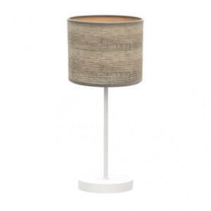 Sobremesa Jerte 1xe14  Blanco/madera Gris 42x17x17 Cm