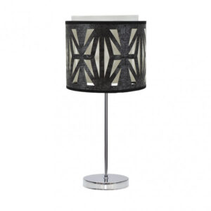 Sobremesa Katerina 1xe14 Cromo/madera Negra 42x17x17 Cm