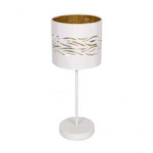 Sobremesa Niebla 1xe14 Blanco/blanco-oro 43x17x17 Cm
