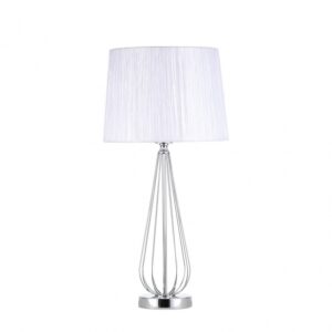 Sobremesa Robina 1xe27 Cromo C/pant Blanca  62x30x30 Cm