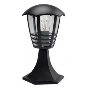 Sobremuro Exterior Aluminio Alnilan 1xe27 Negro  30x16x16 Cm Ip44
