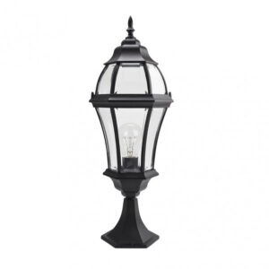 Sobremuro Exterior Aluminio Becrux 1xe27 Negro   64,5x21x21 Cm  Ip44