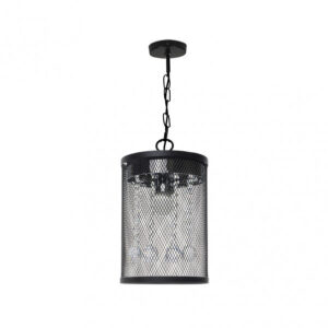 Colgante Davy 1xe27 Negro/cromo Reg.x18d