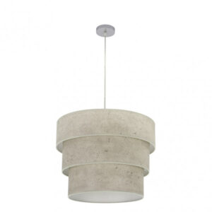 Colgante Triple Smile 3xe27 Cromo/cemento Gris Regx50x50 Cm