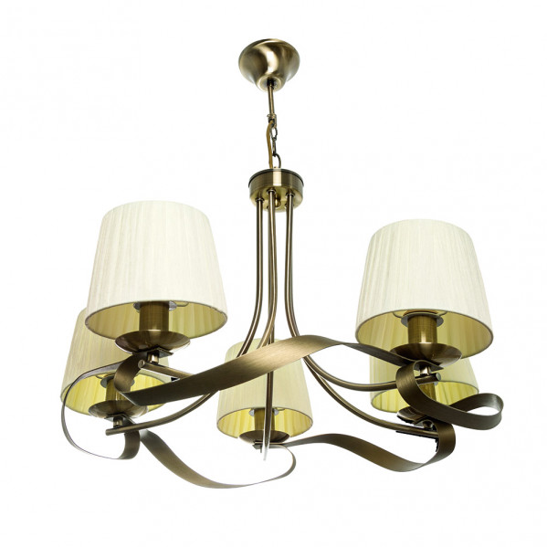 lampara-baeza-5xe14-cuero-pantalla-beis-78x60x60-cm
