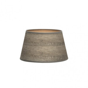 Pantalla Salma E27 Madera Gris 30dx22dx17h Conica   Abierta