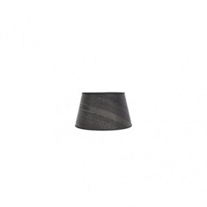 Pantalla Salma E27 Madera Negra 15dx12dx13h Conica Abierta