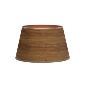 Pantalla Salma E27 Madera Oscura 35dx25dx20h  Conica Abierta