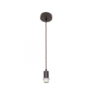 Arm.colgante P/pantalla Cara 1xe27 Marron/cuerda Regx10x10 Cm