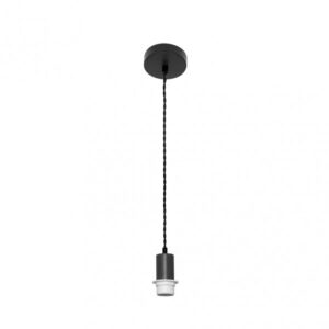 Arm.colgante P/pantalla Cara 1xe27 Negro/negro Regx10x10 Cm