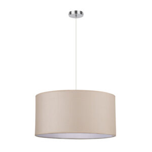 Colgante Chanza 3xe27 Cromo/beis Regx50x50 Cm