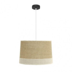 Colgante Tietar 1xe27 Saco/beis  Regx40x40 Cm
