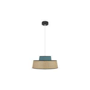 Colgante Jia 1xe27 Natural/turquesa Regx40x40 cm