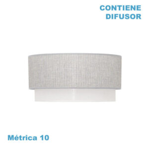Pantalla Colgante Kenya M10 Gris/blanco 50Dx48dx23h Difusor Incluido