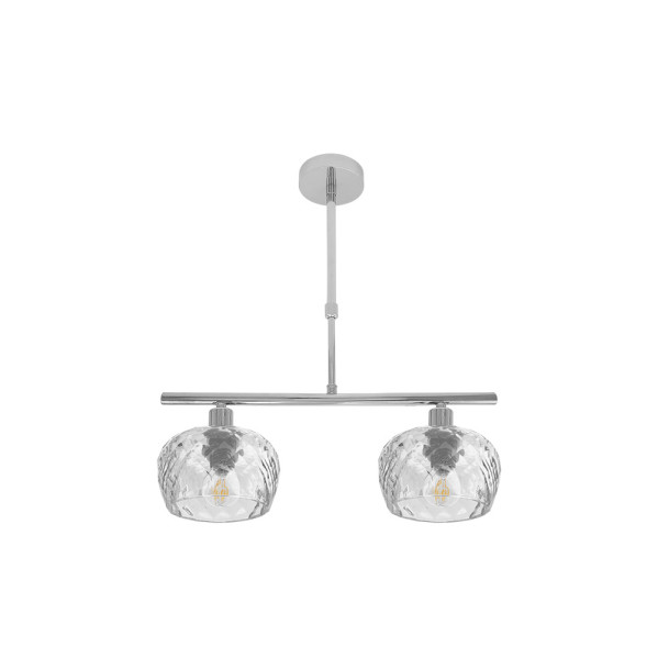 lampara-estela-2xe14-cromo-regx43x13-cm-c-tulipas-cristal-tallado-transparente