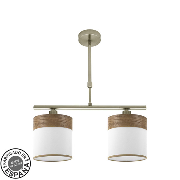 lampara-cloe-2xe14-niquel-blanca-madera-oscura