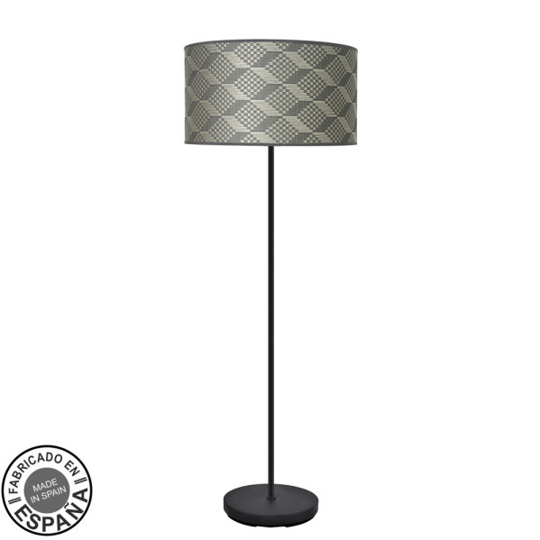 pie-salon-moda-1xe27-negro-tetris-gris-163x40x40cm