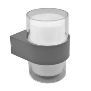 Aplique Exterior 8w 3000k Beira Gris Ip44 500lm 13,5x9,4x10,5 Cm