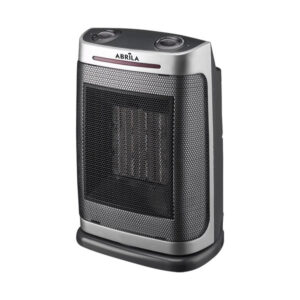 Termoventilador Ceramico PTC Fogon 1500w Plata 2potencias 3funciones Termost. Regu. Seguridad, Antivuelco 29x19x14,5cm