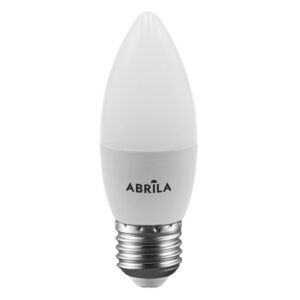 Bombilla Vela 7w 4000k Abrila E27 630lm  11x3,7x3,7 Cm