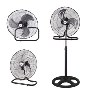 Ventilador 3 En 1 Recio Negro 50 D 3 Vel. 70w  3 Aspas Aluminio En Plata Oscilante